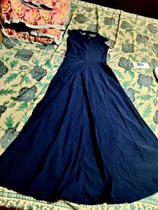 Elegant Navy Blue Maxi Dress