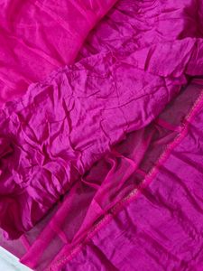 Offer Price Pink Anarkali Dress with Gold Trim