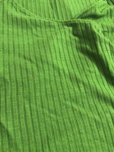 Green V-neck Top