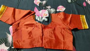 banarasi cotton silk sari with blouse