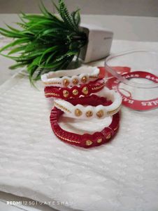Red &amp; White sakha pola💖