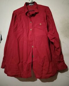 Vibrant Red Long Sleeve Shirt