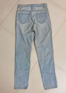 Light Wash Straight Leg Jeans