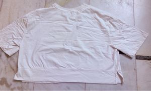 White Crop T-Shirt-oversized