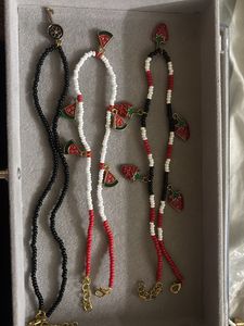 Beaded Necklaces with Fruit Charms