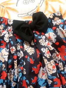 Cute Floral Print Skirt