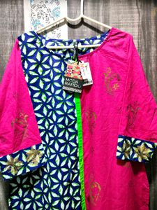 Stylish Pink Kurta with Geometric Print