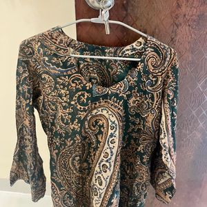 Boho Paisley Print Kurta