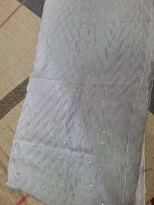 Gray Studded Scarf