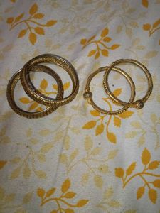 Elegant Gold-Tone Bangles Set