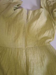 Puff Sleeve Square Neck Dress