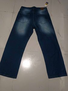 Blue Wash Wide Leg Jeans
