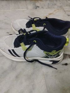 Men's White &amp; Navy Sneakers