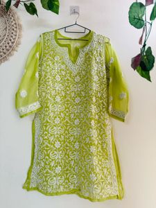 Lucknawi authentic Chickenkari Flared Co-Ord Set