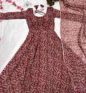 ANARKALI GOWN DUPATTA FROK DRESS
