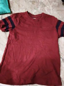 Maroon Striped T-shirt