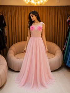 Stunning Pink Embellished Gown