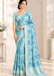 Beautiful Floral Saree with Blouse