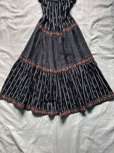 Zara Boho Tiered Smocked Maxi Dress