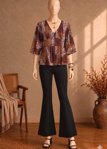 🐆🖤 Animal Print Sheer Tunic Top