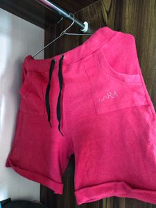 Fuchsia Terry Shorts