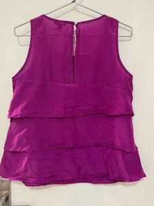 Ann Taylor Top From USA- Like New In Wine Color