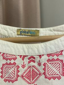 Print White Tunic Top