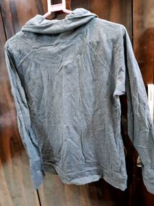 Gray Knitted Hoodie
