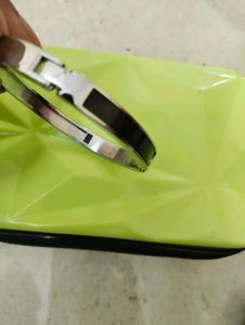 Chrome Plated Hinged Bracelet