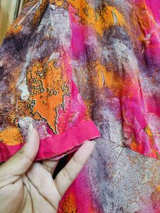 🇳🇿💫🎀Vibrant Pink &amp; Orange Floral Kurta Set