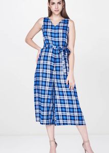 Blue and White Jumpsuit-AND