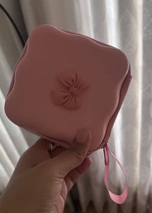 Cute Pink Bow mini makeup bag