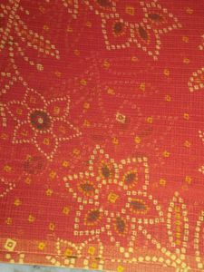 Orange Bandhani Saree