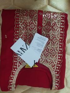 Embroidery Red Kurtha