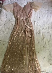Sparkly Rose Gold Sequin Dress