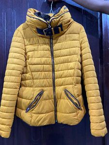zara Mustard Puffer Jacket