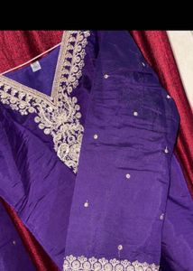 Embroidered Purple Kurta