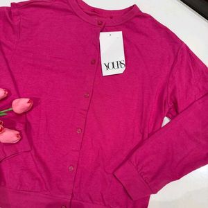 Yours Pink Button-Up Long Sleeve Top