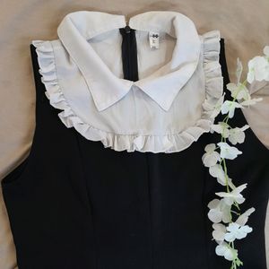 Black And White Korean Top