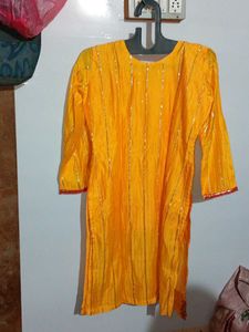 yellow and pink heavy sharara suit with