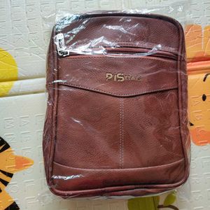 Men Brown Faux Leather Crossbody Bag