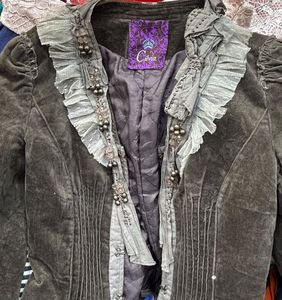 Vintage Moss Green Victorian Jacket