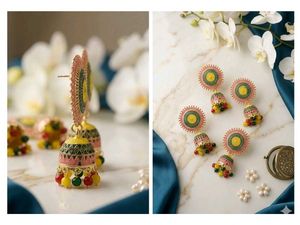 2 pair combo Boho Jhumka Earrings