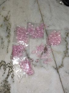 Pink Crystal Plastic Buttons for Kurtis, Shirts