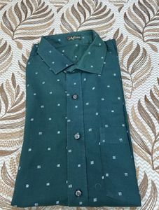 Atlas Green Square Pattern Shirt