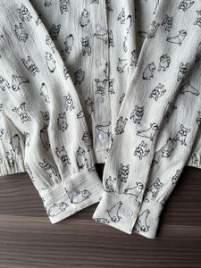 Dog Print Blouse