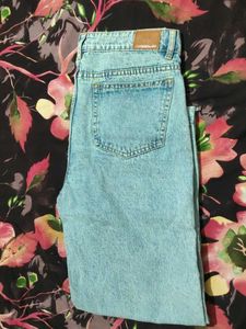 Light Wash Denim Maxi Skirt