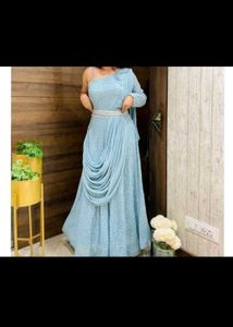 Enthic Western Look Gown With Belt