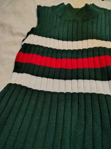 Sleeveless Striped Knit Top