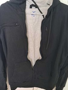 Nobero Men's Black Zip-Up Hoodie